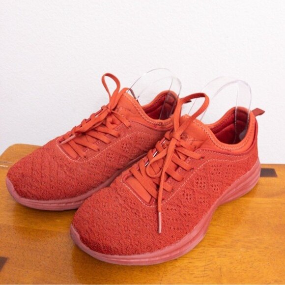 APL Techloom Phantom Womens Sneakers 8 Paprika Running Stretch Textile - Picture 5 of 8